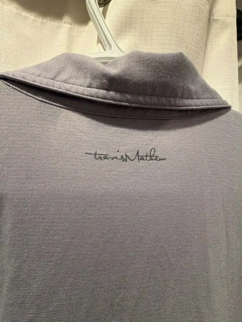 TravisMathew Coastal Chest Stripe Polo Shirt Grey